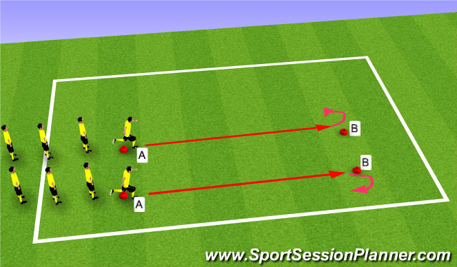 Football/Soccer Session Plan Drill (Colour): Dynamic Warm Up