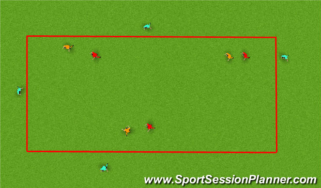 Football/Soccer Session Plan Drill (Colour): 1v1 lose mark