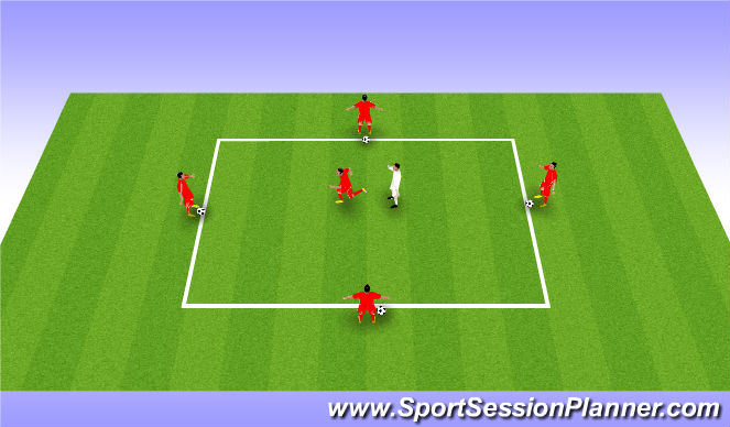 Football/Soccer Session Plan Drill (Colour): Drill - Movement to receive a pass