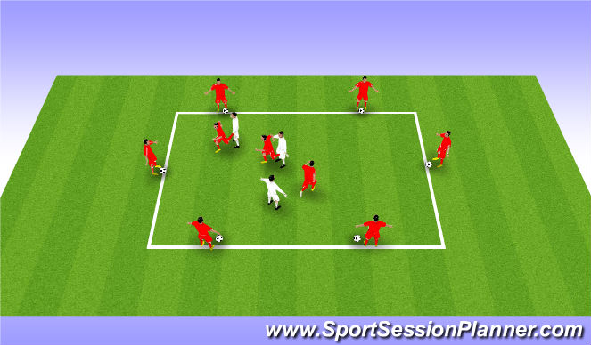 Football/Soccer Session Plan Drill (Colour): Drill - Movement (2)