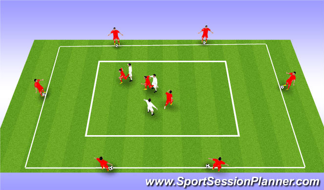Football/Soccer Session Plan Drill (Colour): Drill - Movement (3)