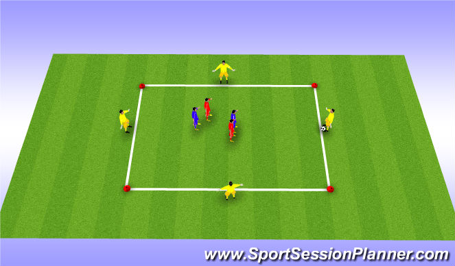 Football/Soccer Session Plan Drill (Colour): Drill - Speed Possession