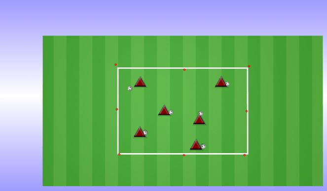 Football/Soccer Session Plan Drill (Colour): GRID DRIBBLE