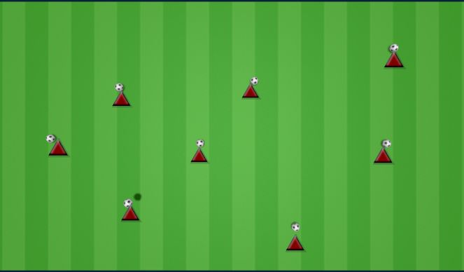 Football/Soccer Session Plan Drill (Colour): JUGGLING
