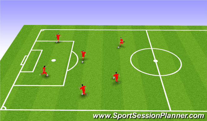 Football/Soccer Session Plan Drill (Colour): Warm Up