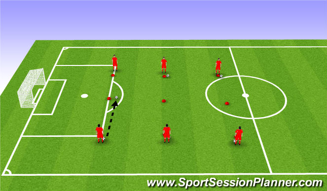 Football/Soccer Session Plan Drill (Colour): Technical