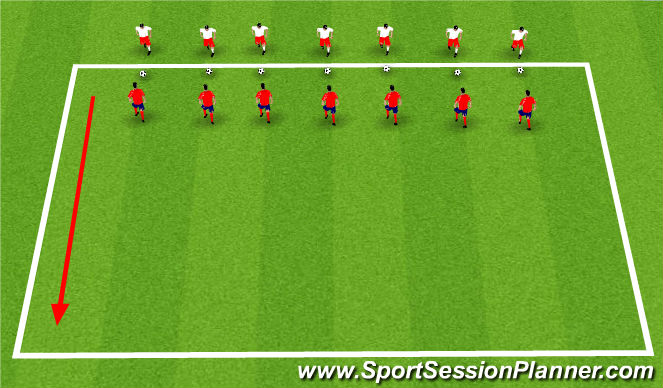 Football/Soccer Session Plan Drill (Colour): Defending Technique
