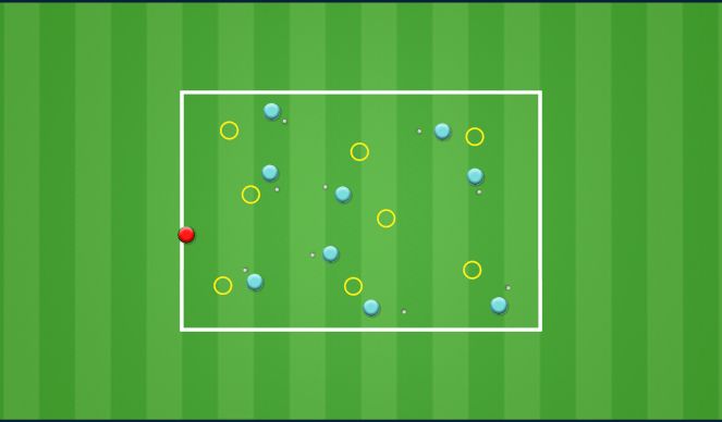 Football/Soccer Session Plan Drill (Colour): Alien landing