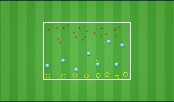 Football/Soccer Session Plan Drill (Colour): Spaceship clean up