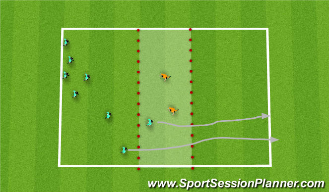 Football/Soccer Session Plan Drill (Colour): spider