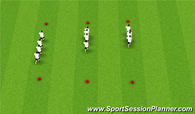 Football/Soccer Session Plan Drill (Colour): Warm Up
