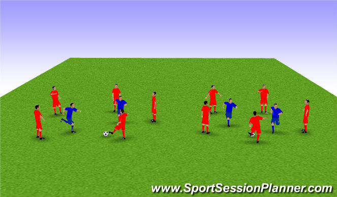 Football/Soccer Session Plan Drill (Colour): Rondos