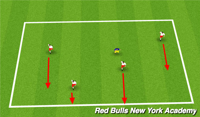 Football/Soccer Session Plan Drill (Colour): Warm up