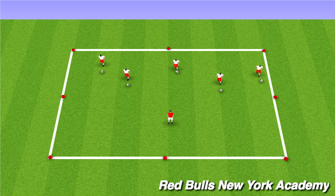 Football/Soccer Session Plan Drill (Colour): Freeze go