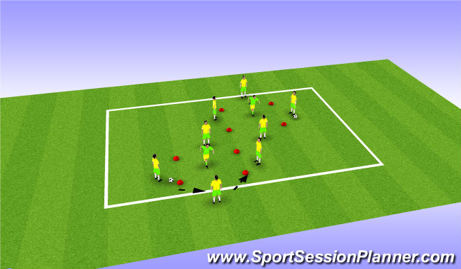Football/Soccer Session Plan Drill (Colour): 4 v 1
