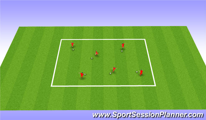 Fútbol Ejercicio del Plan de Sesiones (Color): Warm Up