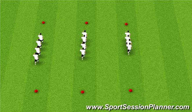 Football/Soccer Session Plan Drill (Colour): Warm Up