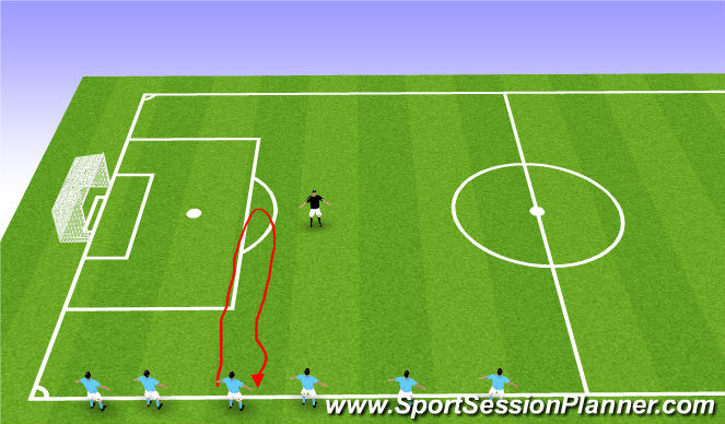 Football/Soccer Session Plan Drill (Colour): Dynamic Warm Up