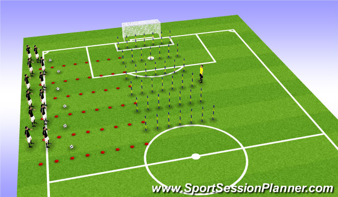 Football/Soccer Session Plan Drill (Colour): Technical Skills