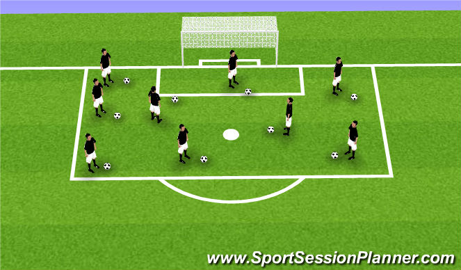 Football/Soccer Session Plan Drill (Colour): Warm-up