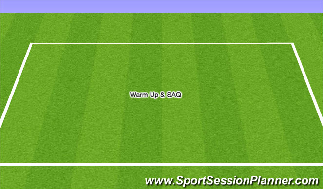Football/Soccer Session Plan Drill (Colour): Warm Up & SAQ