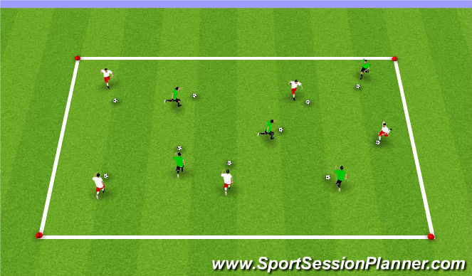 Football/Soccer Session Plan Drill (Colour): Warm up