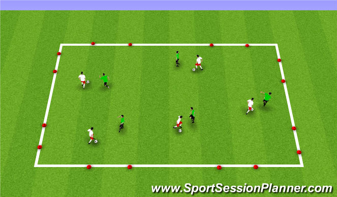 Football/Soccer Session Plan Drill (Colour): Tech