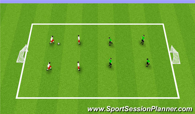 Football/Soccer Session Plan Drill (Colour): SSG