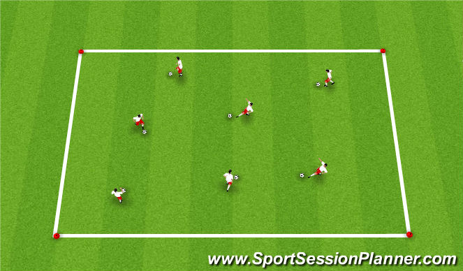 Football/Soccer Session Plan Drill (Colour): warm up