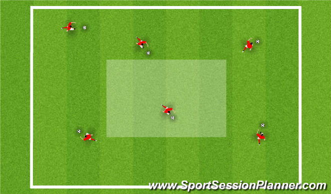 Football/Soccer Session Plan Drill (Colour): Warm Up