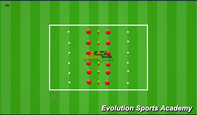 Football/Soccer Session Plan Drill (Colour): Warm up Reaction time and Reaction Speed 