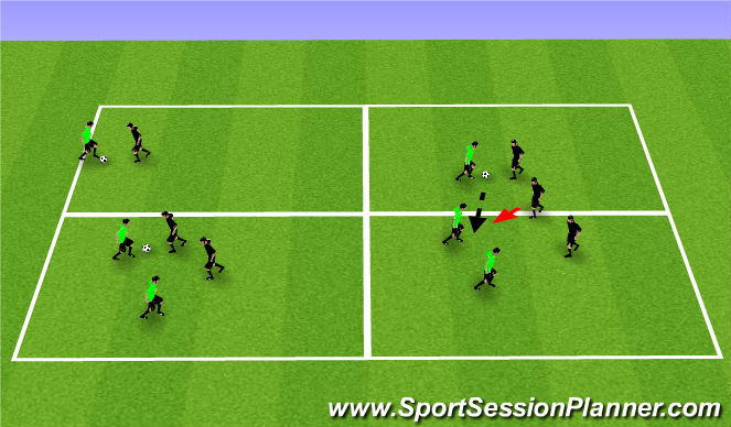 Football/Soccer Session Plan Drill (Colour): Warm up