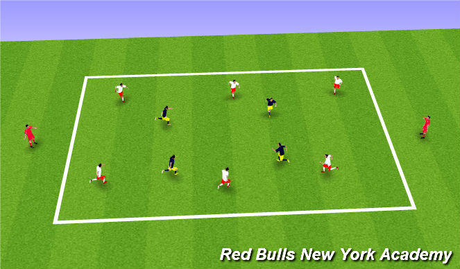 Football/Soccer Session Plan Drill (Colour): 6v4