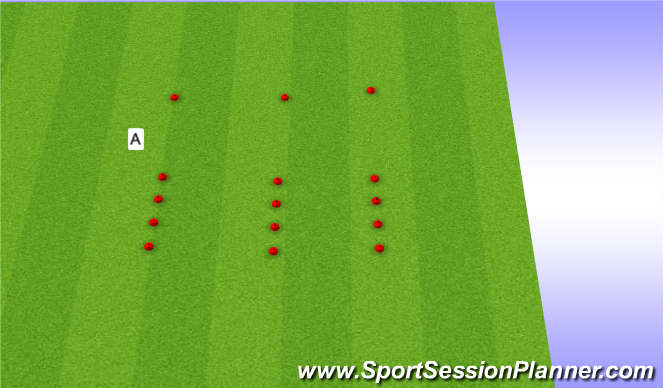 Football/Soccer Session Plan Drill (Colour): warm up