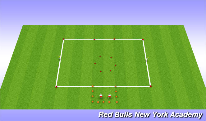 Football/Soccer Session Plan Drill (Colour): Walking the plank