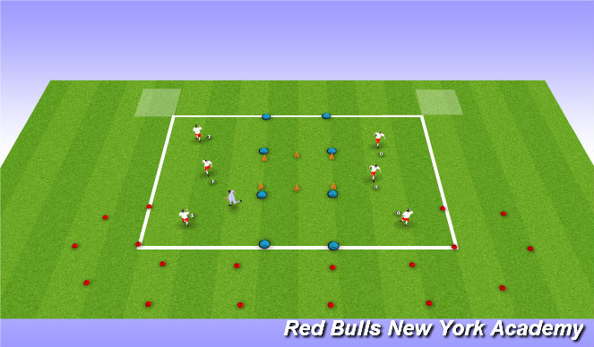 Football/Soccer Session Plan Drill (Colour): Opposed