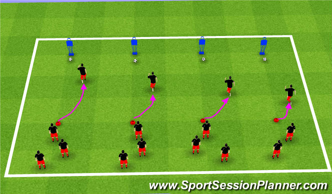 Football/Soccer Session Plan Drill (Colour): Warm Up