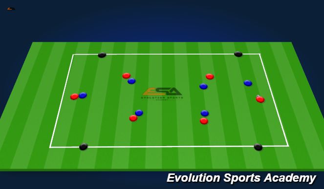 Football/Soccer Session Plan Drill (Colour): Quick decision in possession and counter pre