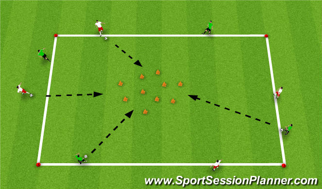 Football/Soccer Session Plan Drill (Colour): Warm up