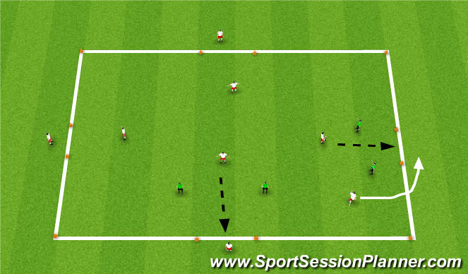 Football/Soccer Session Plan Drill (Colour): passing 1