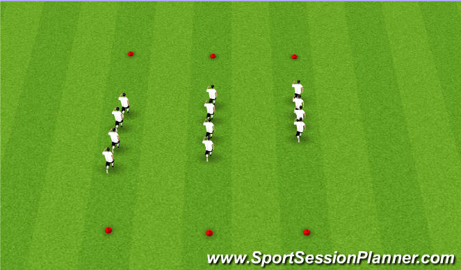 Football/Soccer Session Plan Drill (Colour): Warm Up