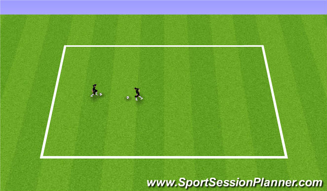 Football/Soccer Session Plan Drill (Colour): 1v1 moves