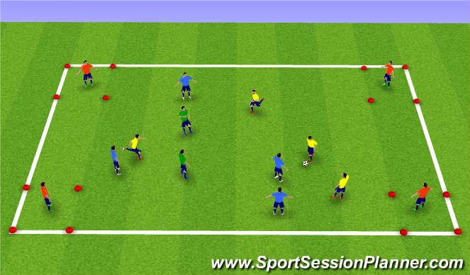 Football/Soccer Session Plan Drill (Colour): Sm Sided Game