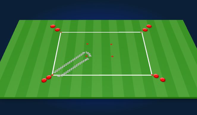 Football/Soccer Session Plan Drill (Colour): Box-Box Dribbling