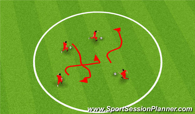 Football/Soccer Session Plan Drill (Colour): Ball Mastery