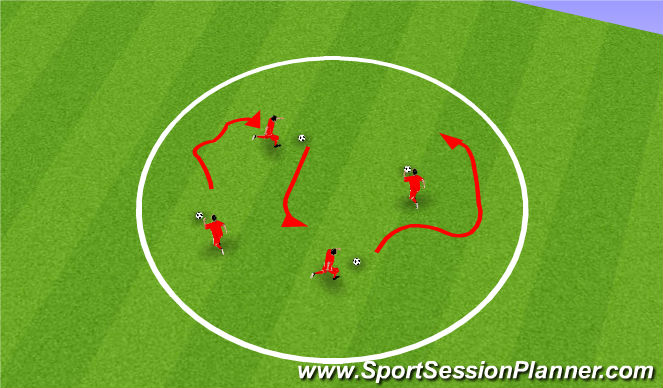 Football/Soccer Session Plan Drill (Colour): Ball Mastery