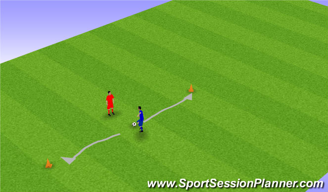 Football/Soccer Session Plan Drill (Colour): Shadow game