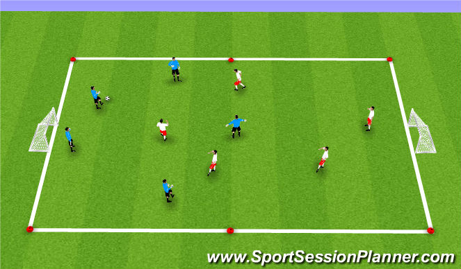 Football/Soccer Session Plan Drill (Colour): SSG