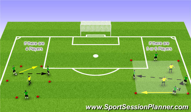 Football/Soccer Session Plan Drill (Colour): Warm-Up - Rondo