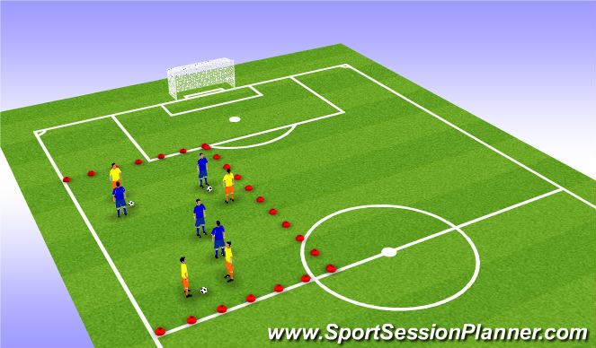 Football/Soccer Session Plan Drill (Colour): Warm-up